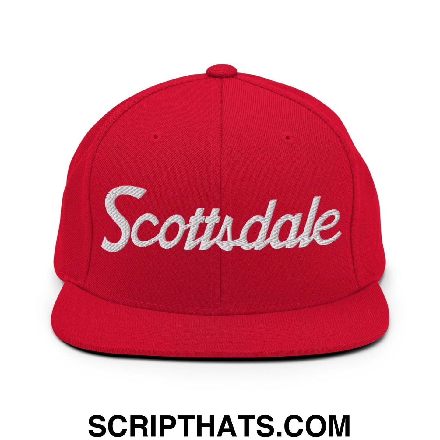 Scottsdale Script Snapback Hat Red