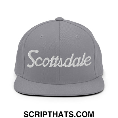 Scottsdale Script Snapback Hat Silver