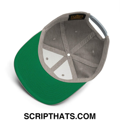 Script Hats 90's Sports Triangle Snapback Hat Heather Black