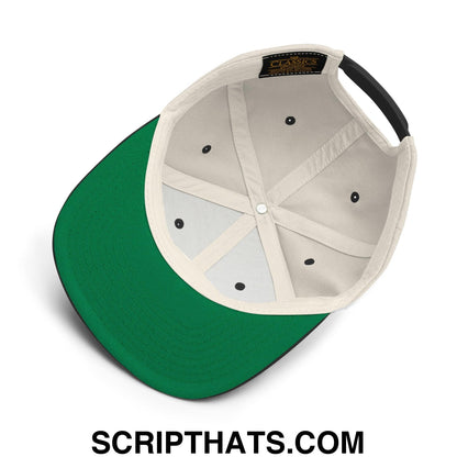 Script Hats 90's Sports Triangle Snapback Hat Natural Black