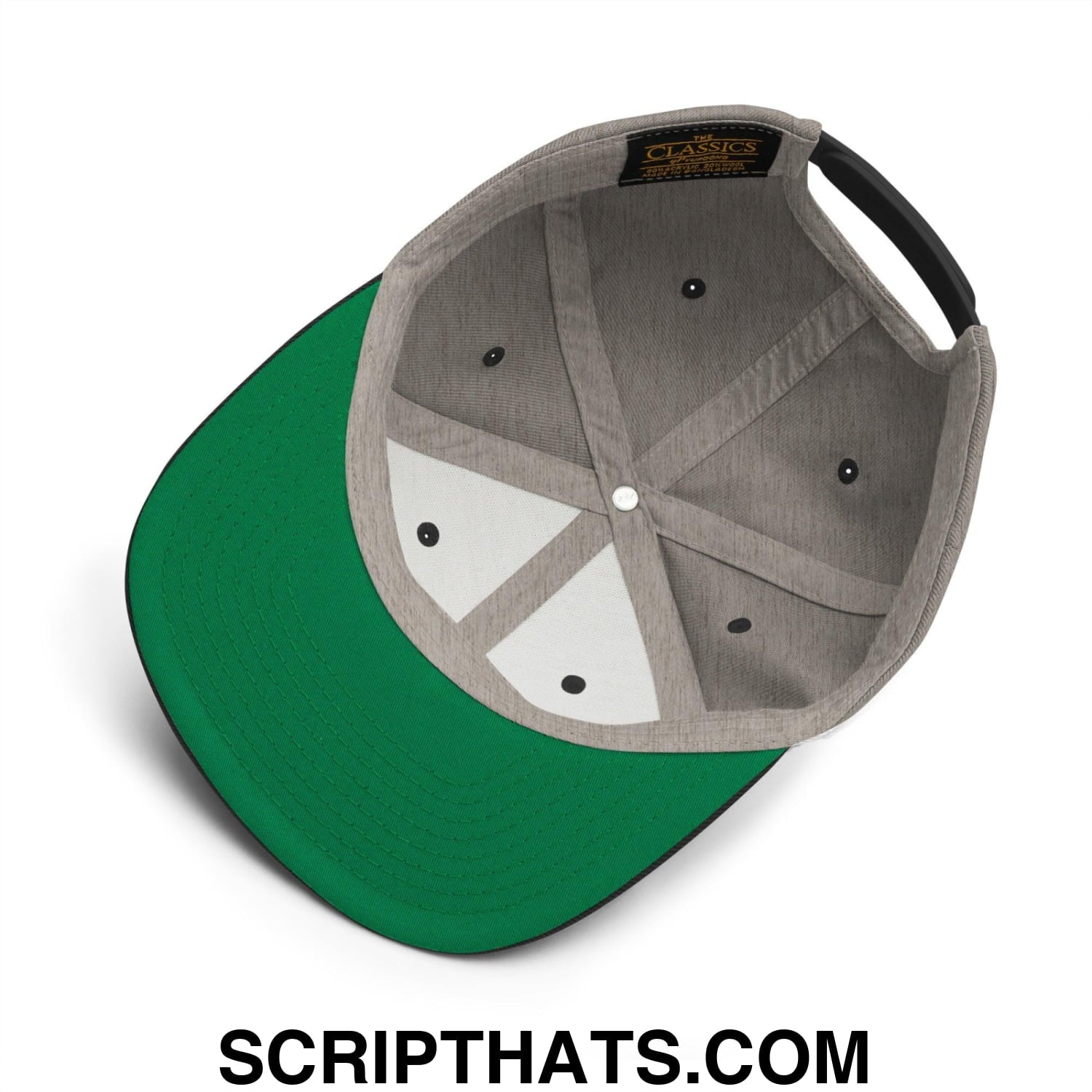 Script Hats 90's Sports Triangle Snapback Hat Heather Grey