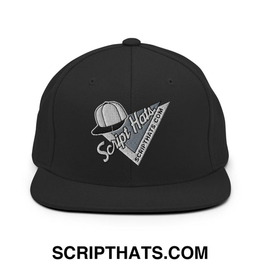 Script Hats 90's Sports Triangle Snapback Hat Black