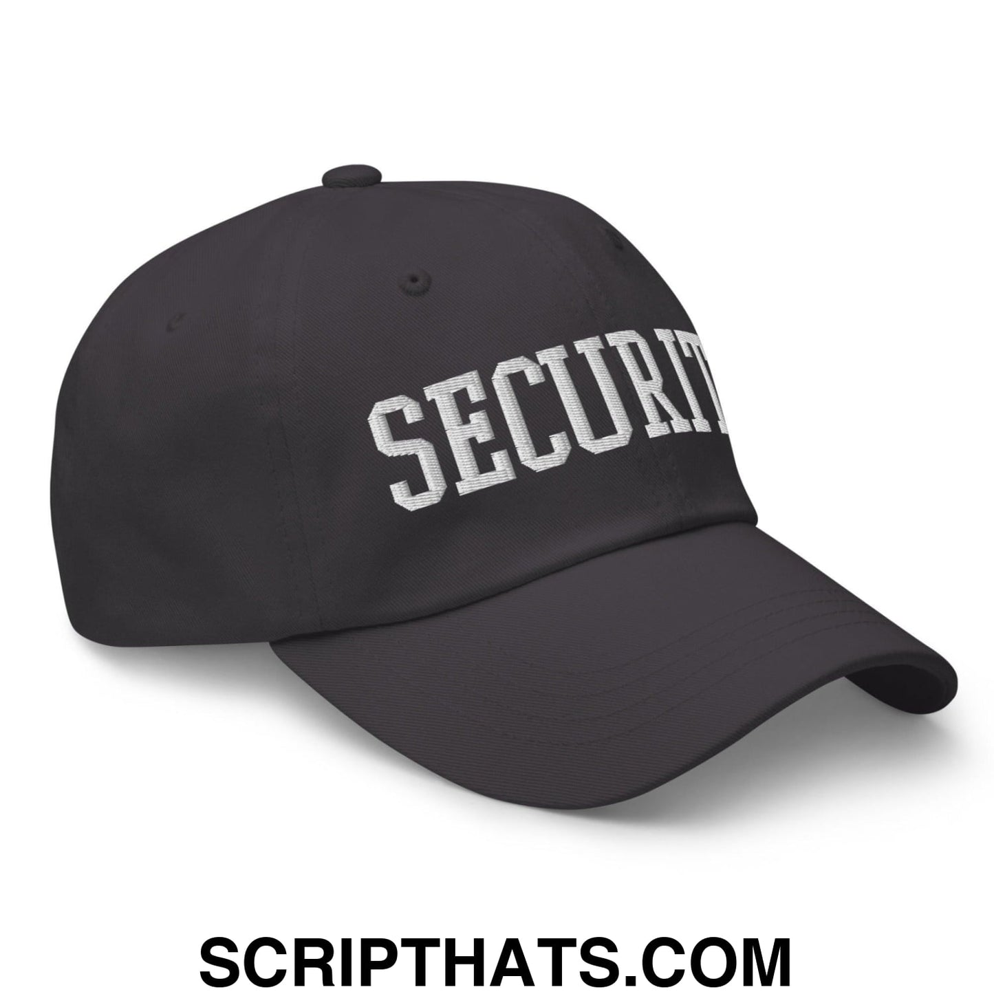 Security Uniform Work Block Embroidered Dad Hat Dark Grey