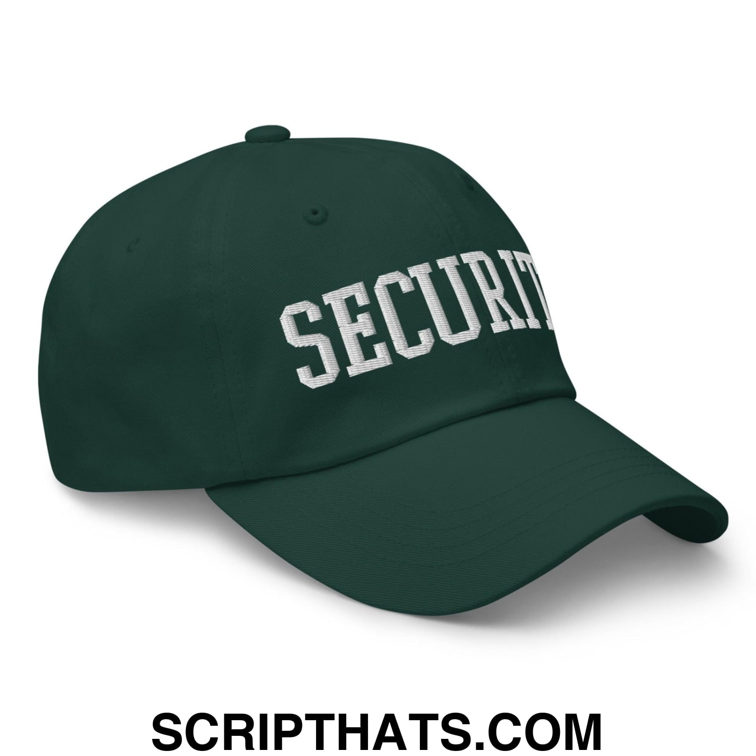 Security Uniform Work Block Embroidered Dad Hat Spruce