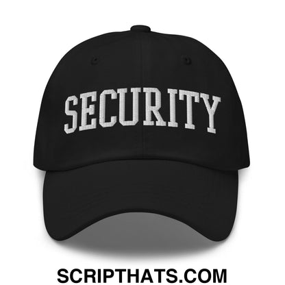 Security Uniform Work Block Embroidered Dad Hat Black