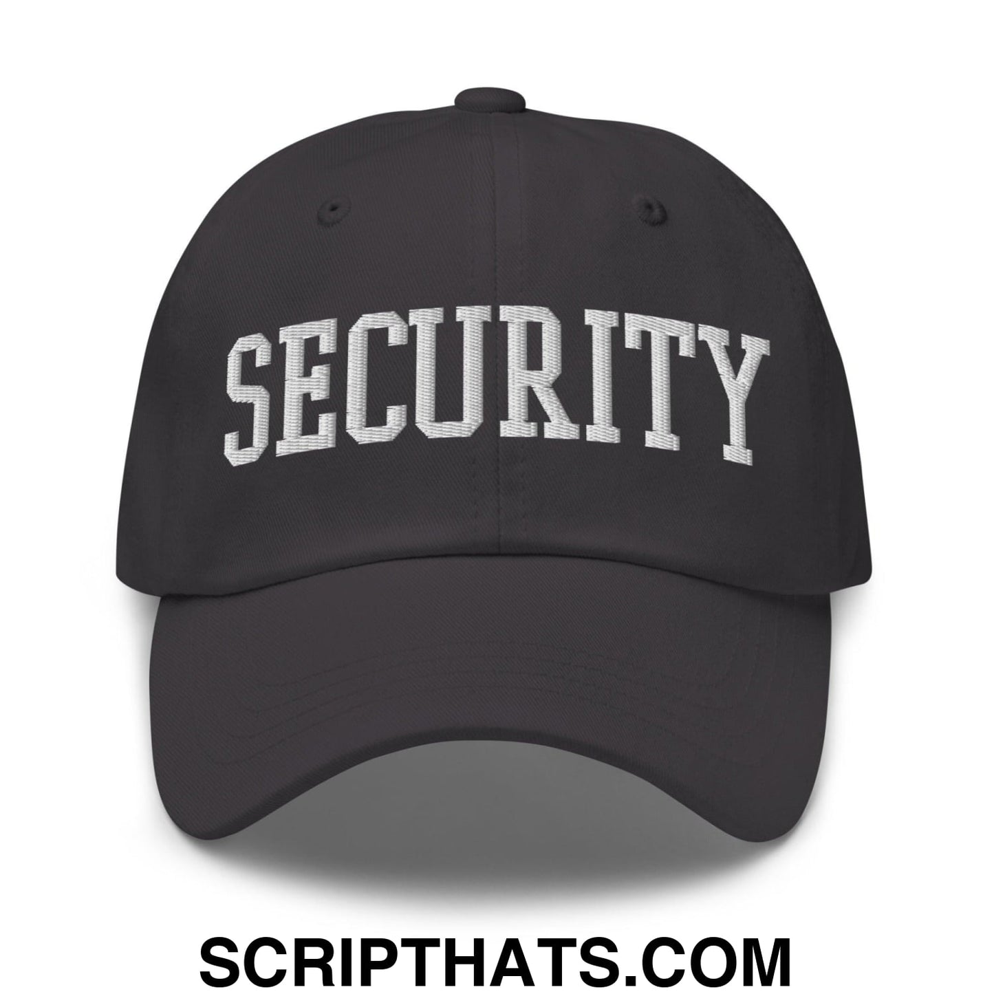 Security Uniform Work Block Embroidered Dad Hat Dark Grey