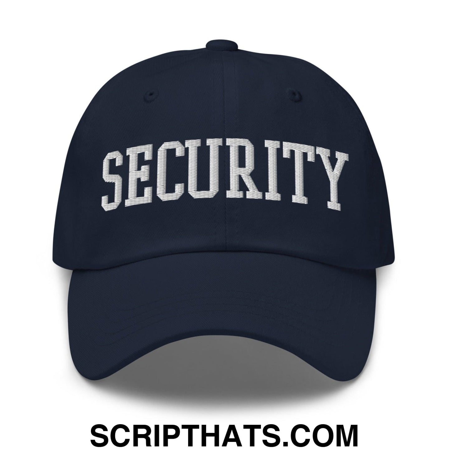 Security Uniform Work Block Embroidered Dad Hat Navy