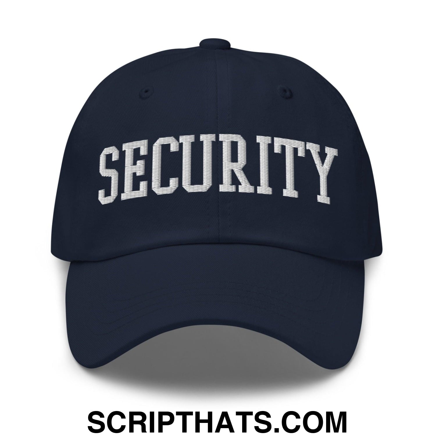 Security Uniform Work Block Embroidered Dad Hat Navy