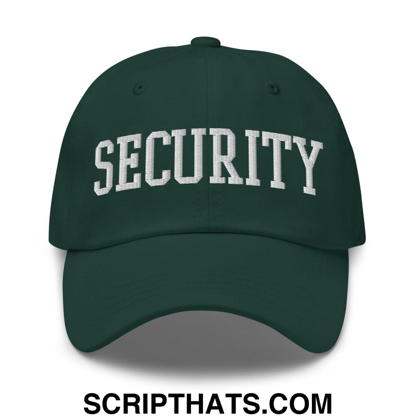 Security Uniform Work Block Embroidered Dad Hat Spruce