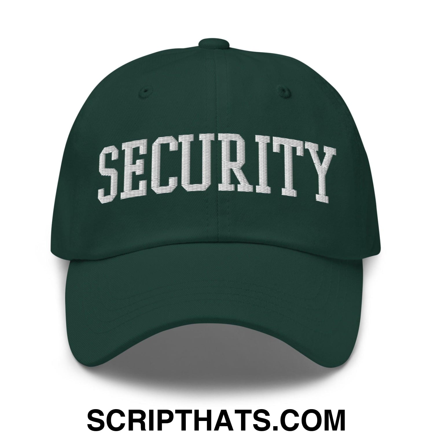 Security Uniform Work Block Embroidered Dad Hat Spruce