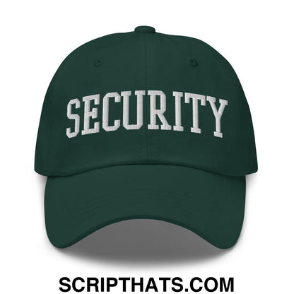 Security Uniform Work Block Embroidered Dad Hat Spruce