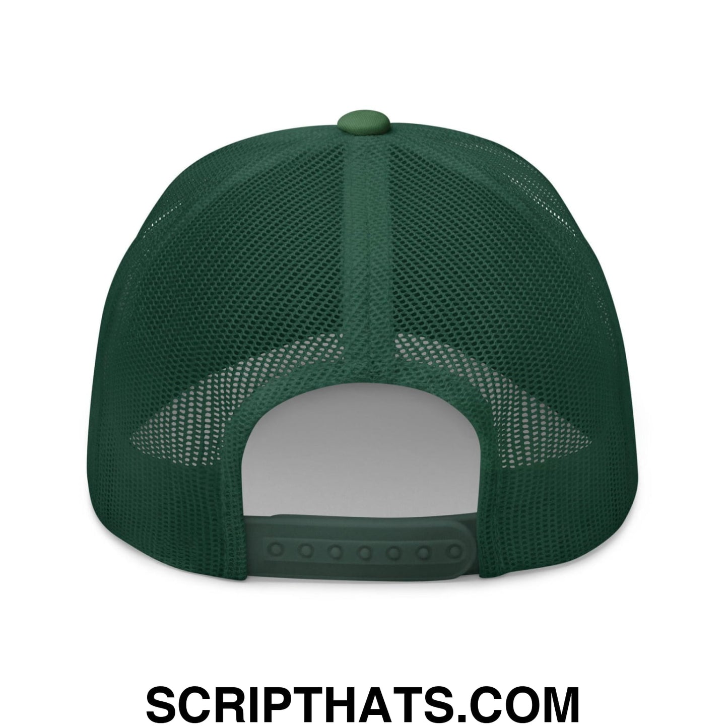 Security Uniform Work Block Embroidered Mesh Trucker Hat Evergreen