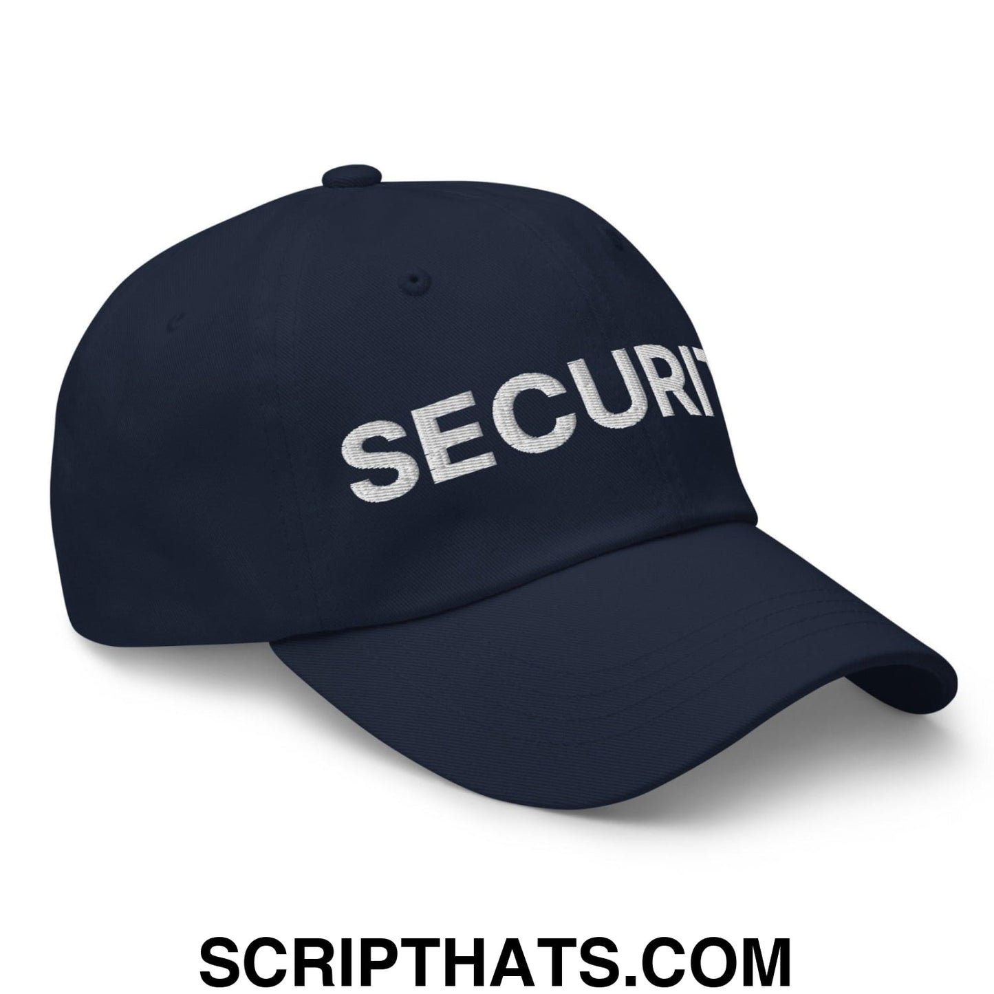 Security Uniform Work Embroidered Dad Hat Navy