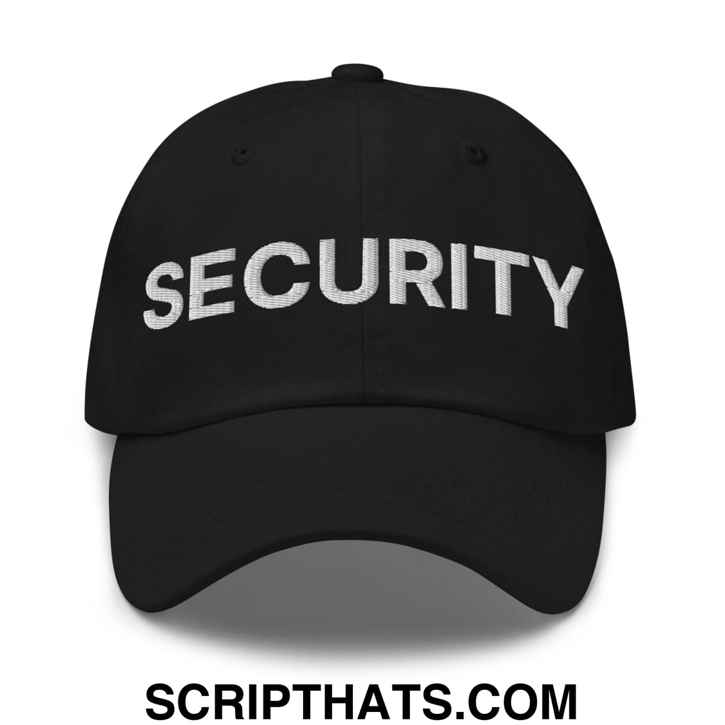 Security Uniform Work Embroidered Dad Hat Black