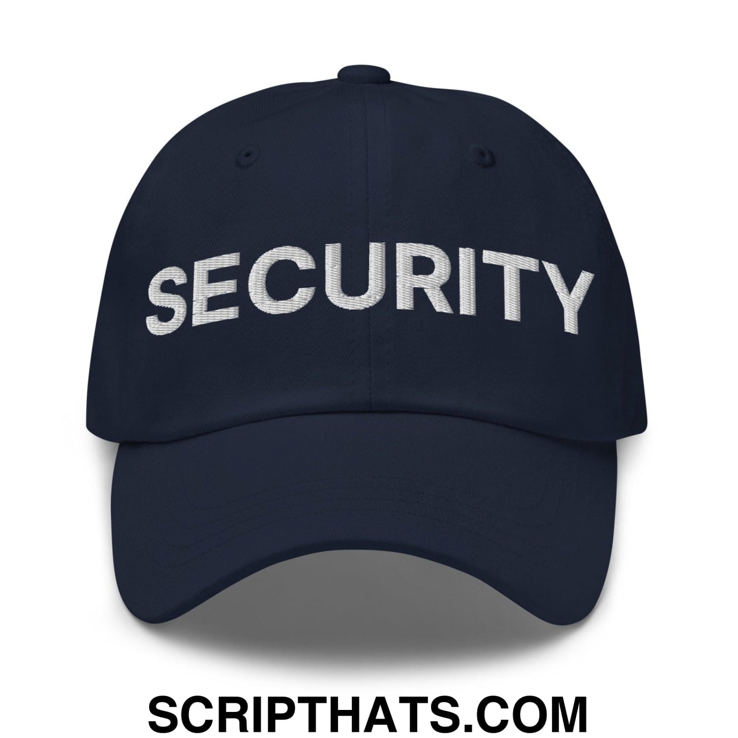 Security Uniform Work Embroidered Dad Hat Navy