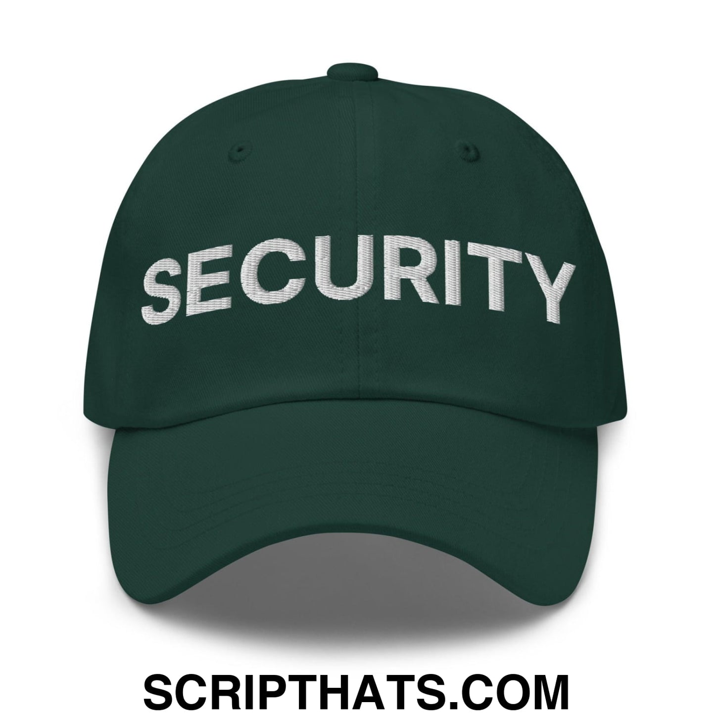 Security Uniform Work Embroidered Dad Hat Spruce