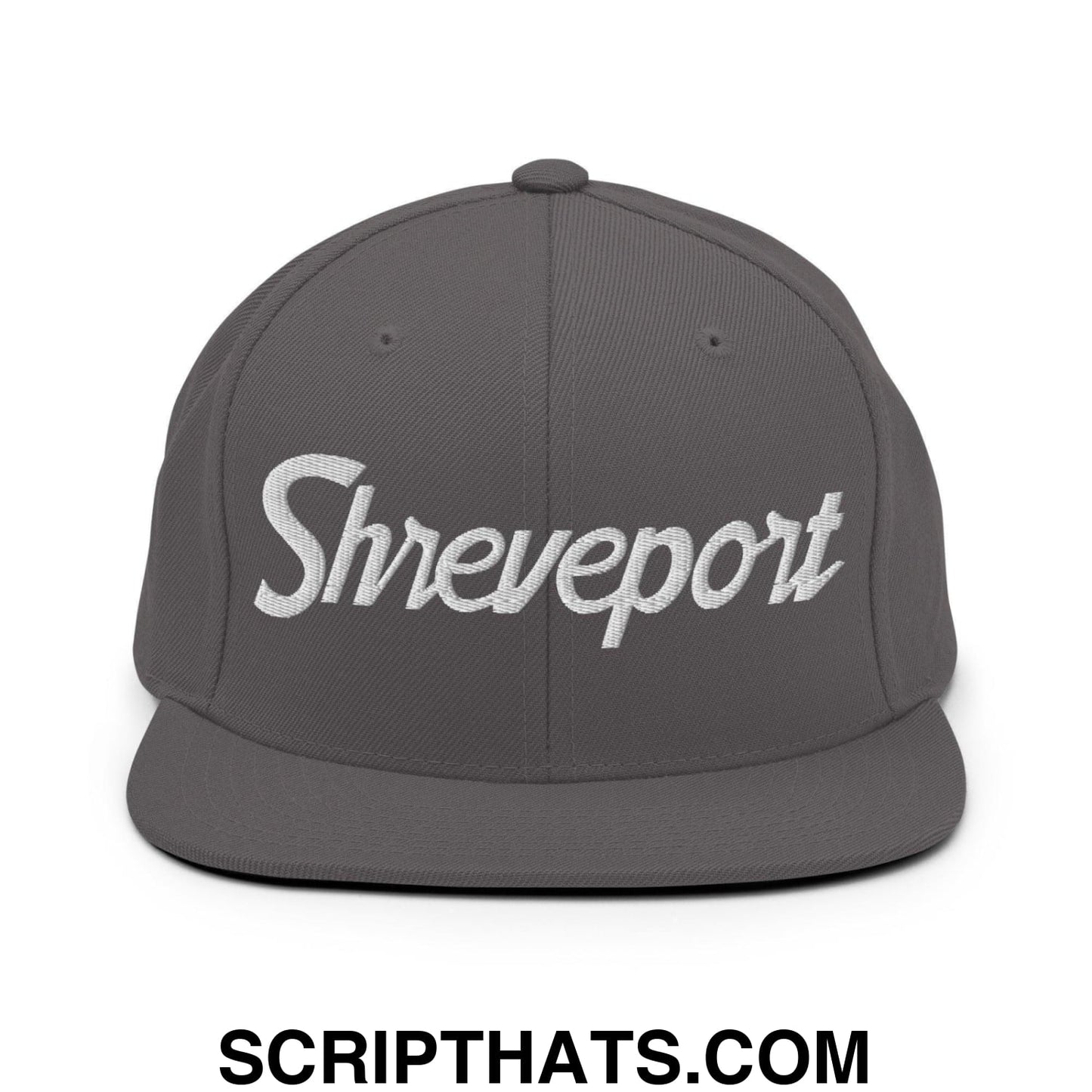 Shreveport Script Snapback Hat Dark Grey