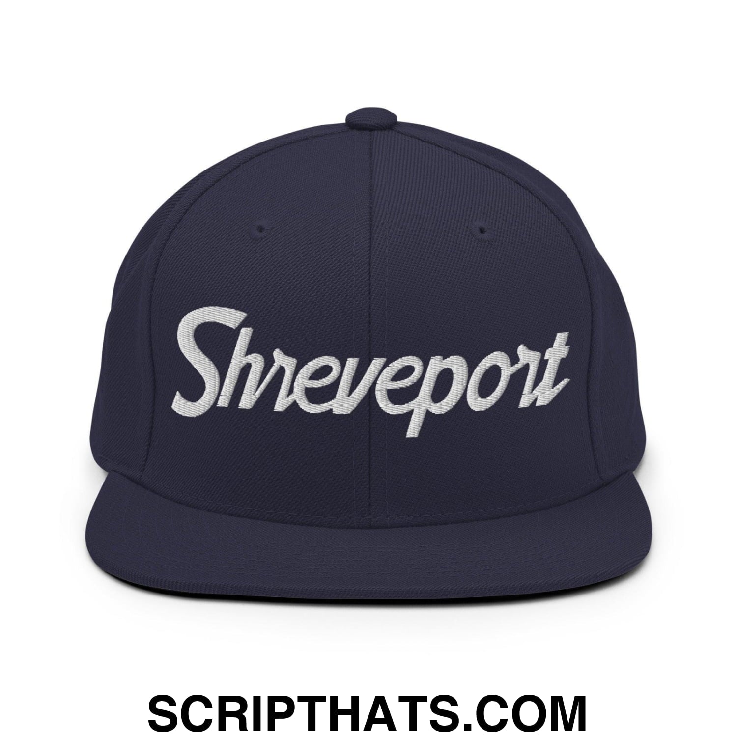 Shreveport Script Snapback Hat Navy
