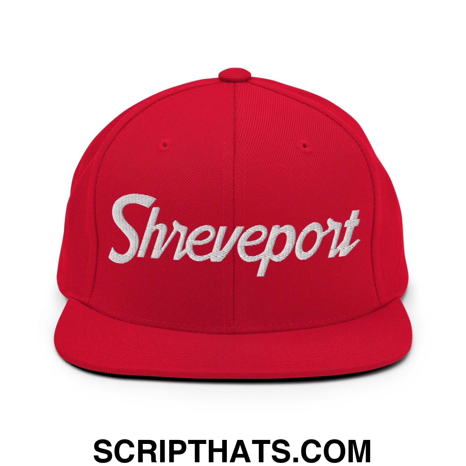 Shreveport Script Snapback Hat Red