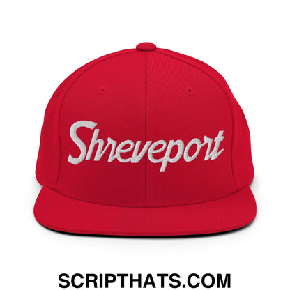 Shreveport Script Snapback Hat Red