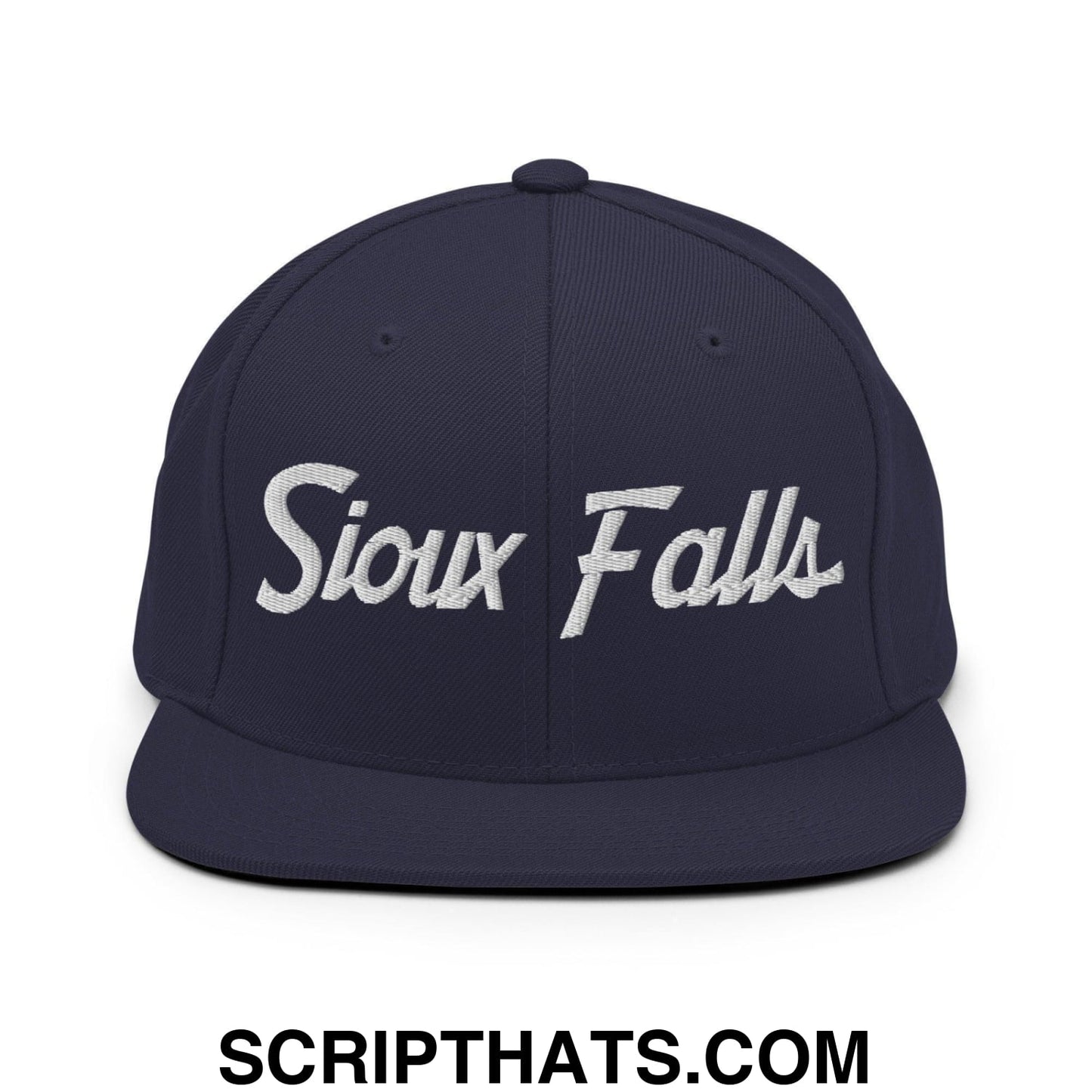 Sioux Falls Script Snapback Hat Navy
