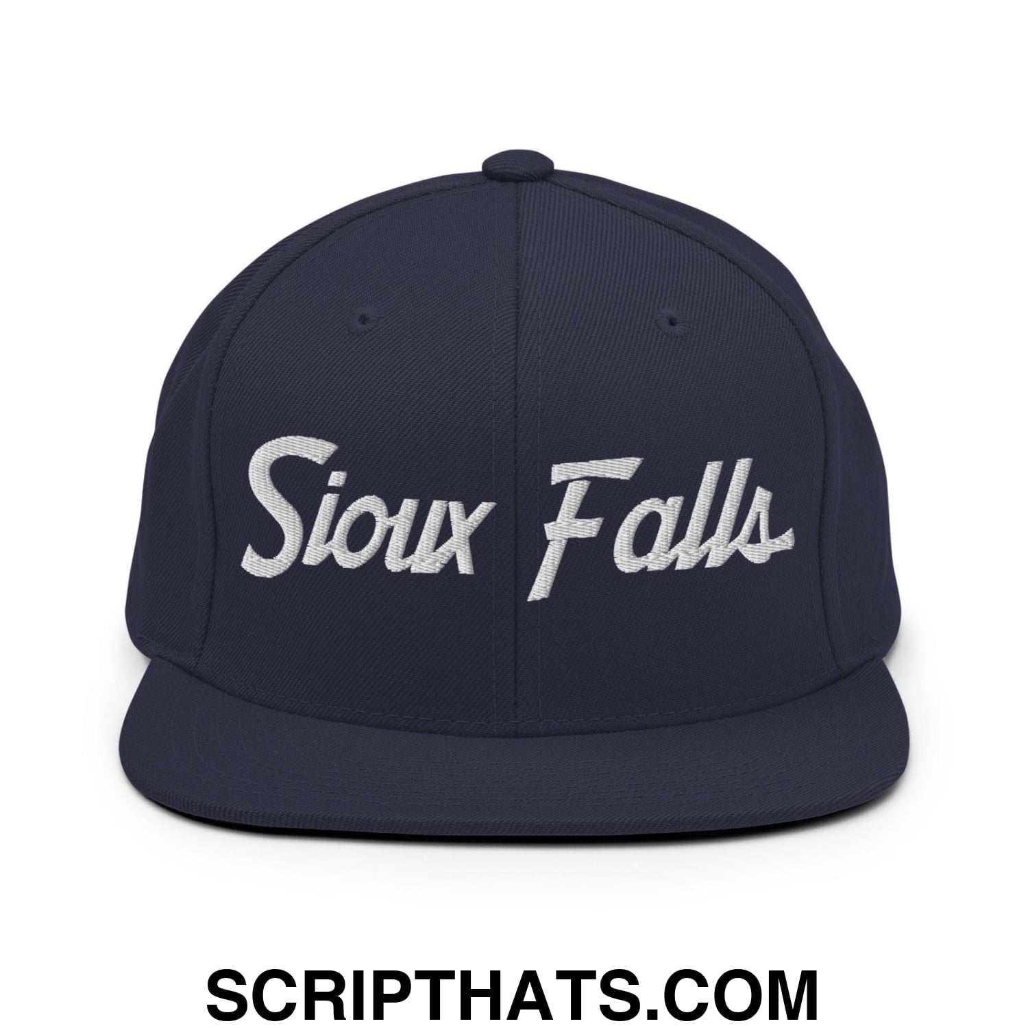Sioux Falls Script Snapback Hat Navy