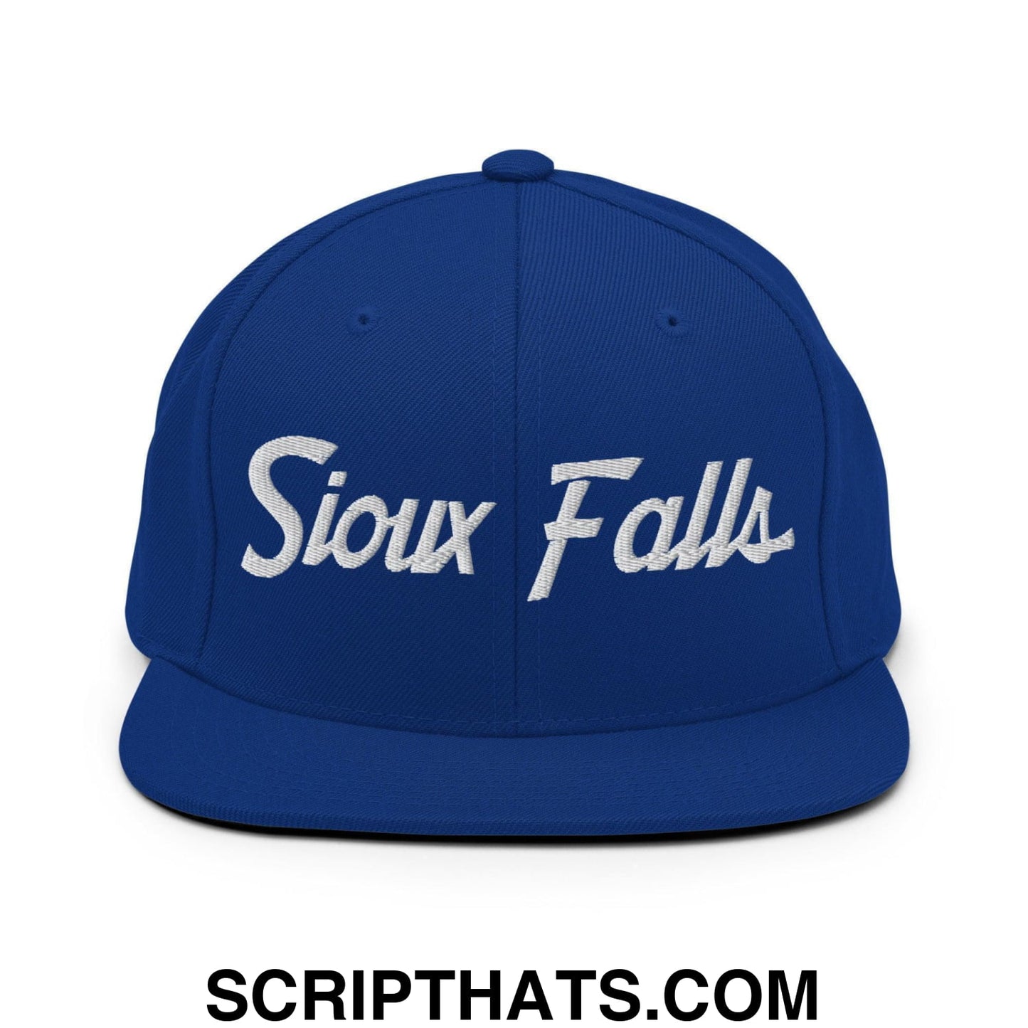 Sioux Falls Script Snapback Hat Royal Blue