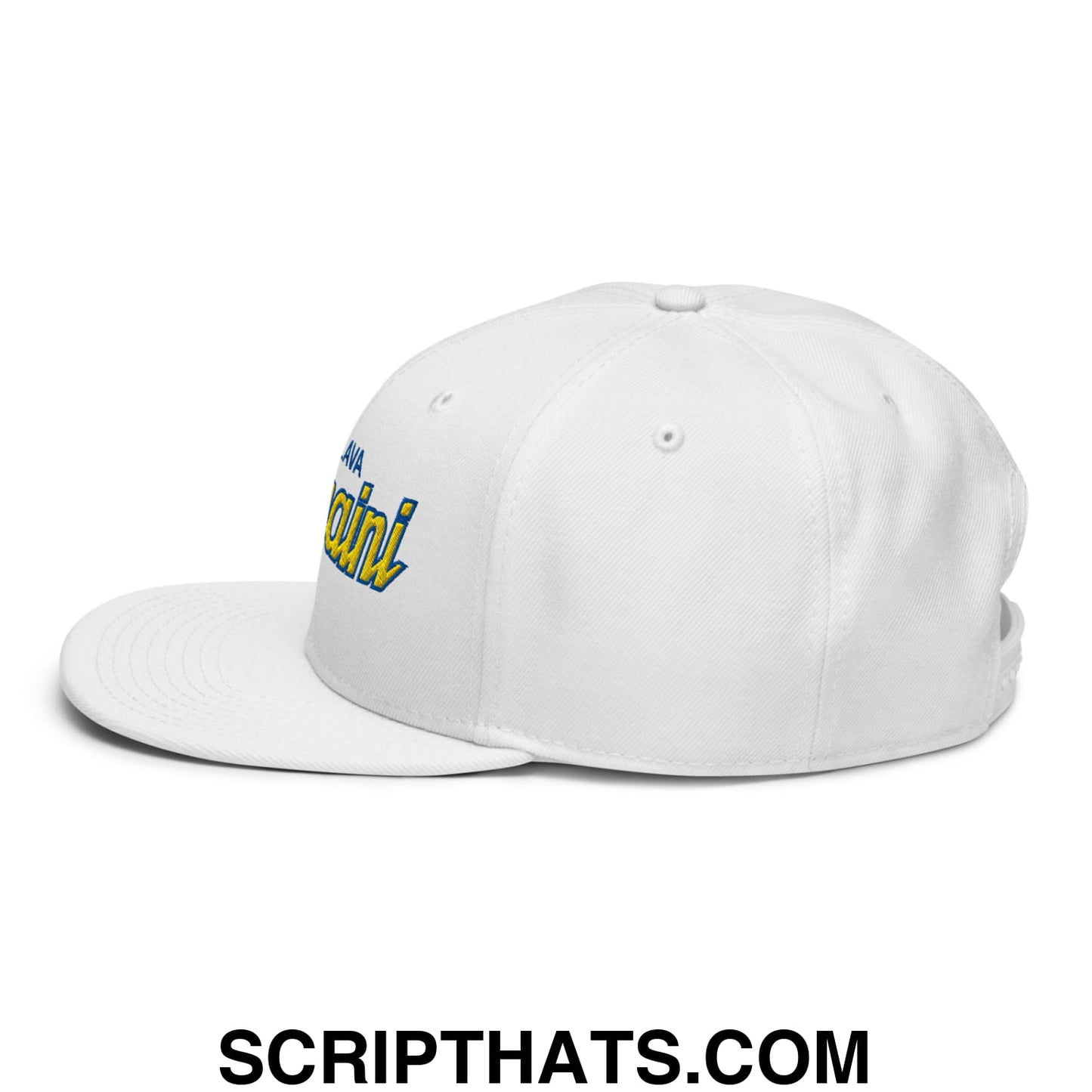 Slava Ukraini Glory to Ukraine Embroidered Flat Brim Bill Snapback Hat Default Title