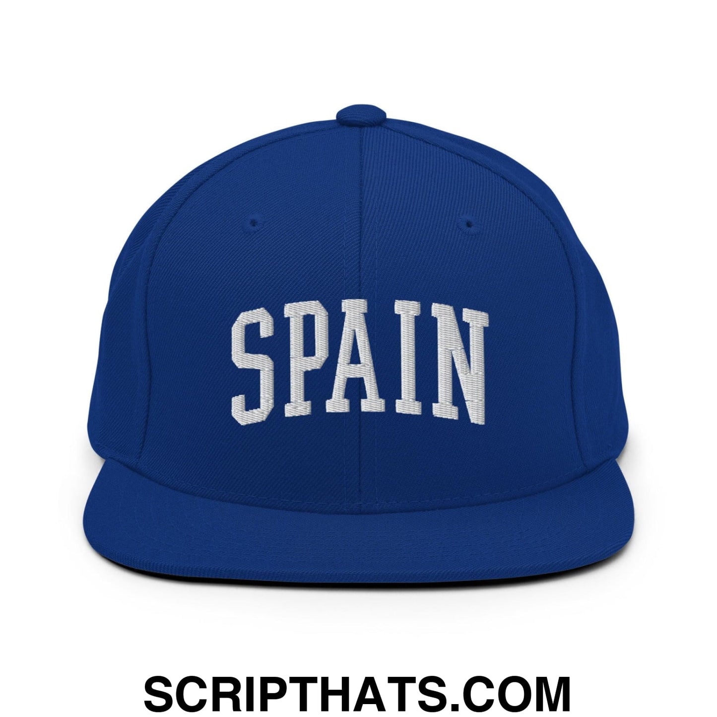 Spain Letterman Varsity Block Snapback Hat Royal Blue