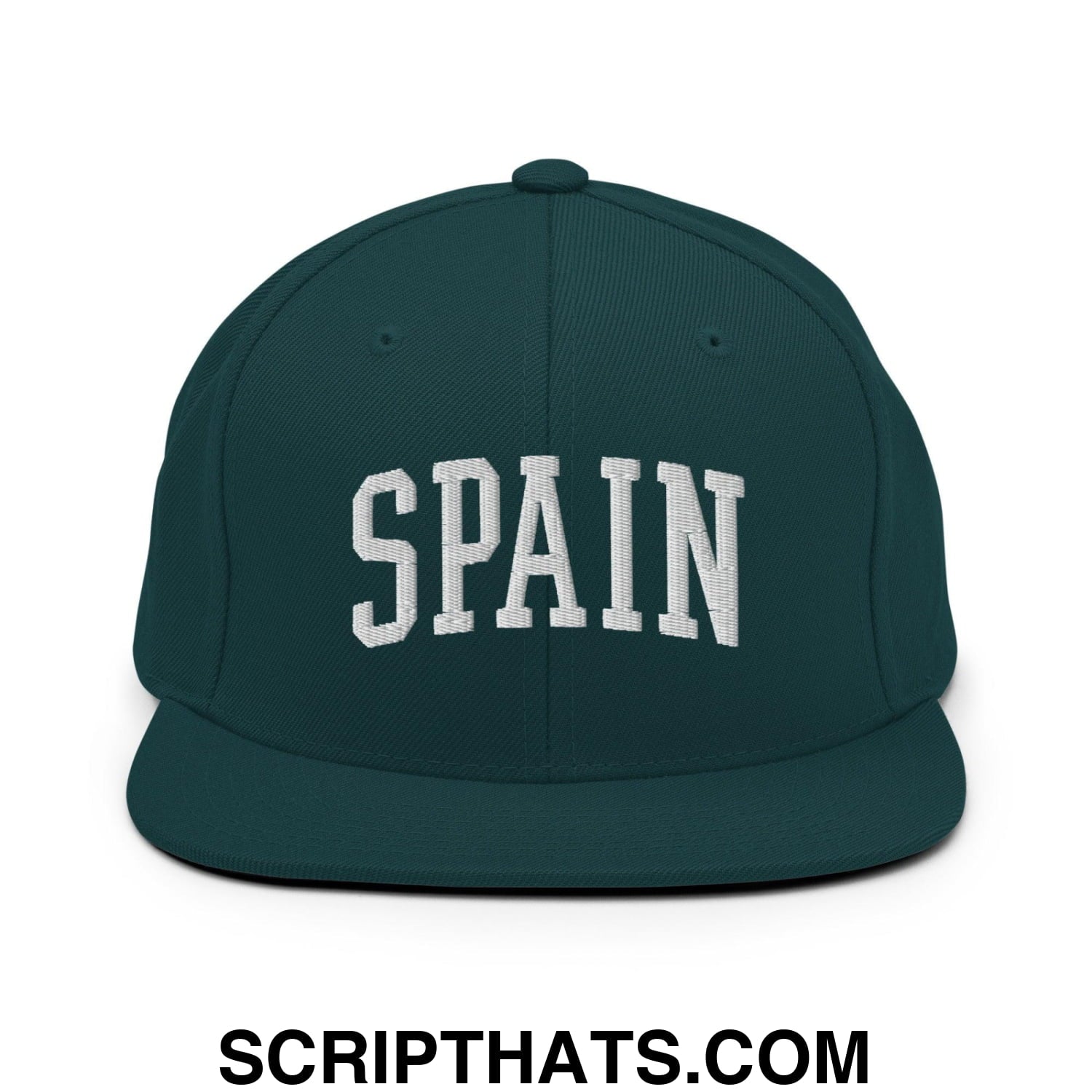 Spain Letterman Varsity Block Snapback Hat Spruce