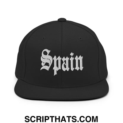 Spain OG Old English Snapback Hat Black