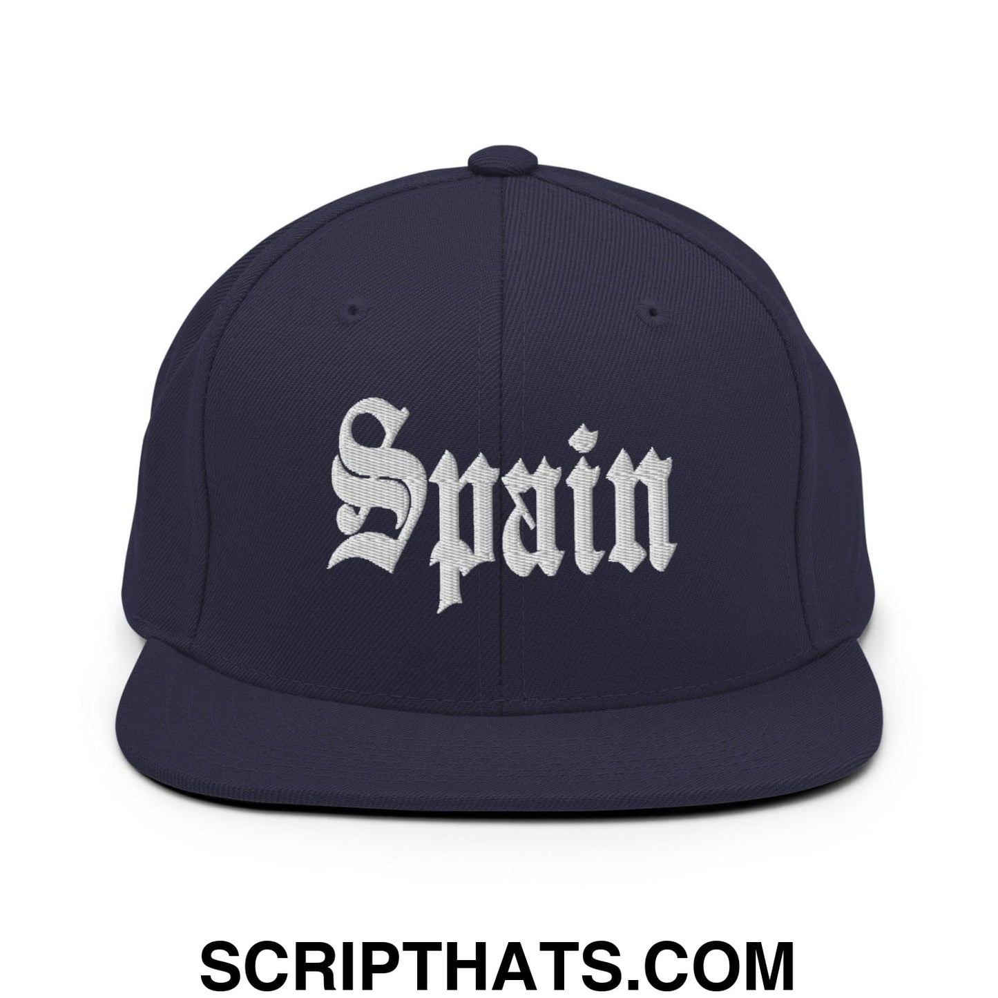 Spain OG Old English Snapback Hat Navy