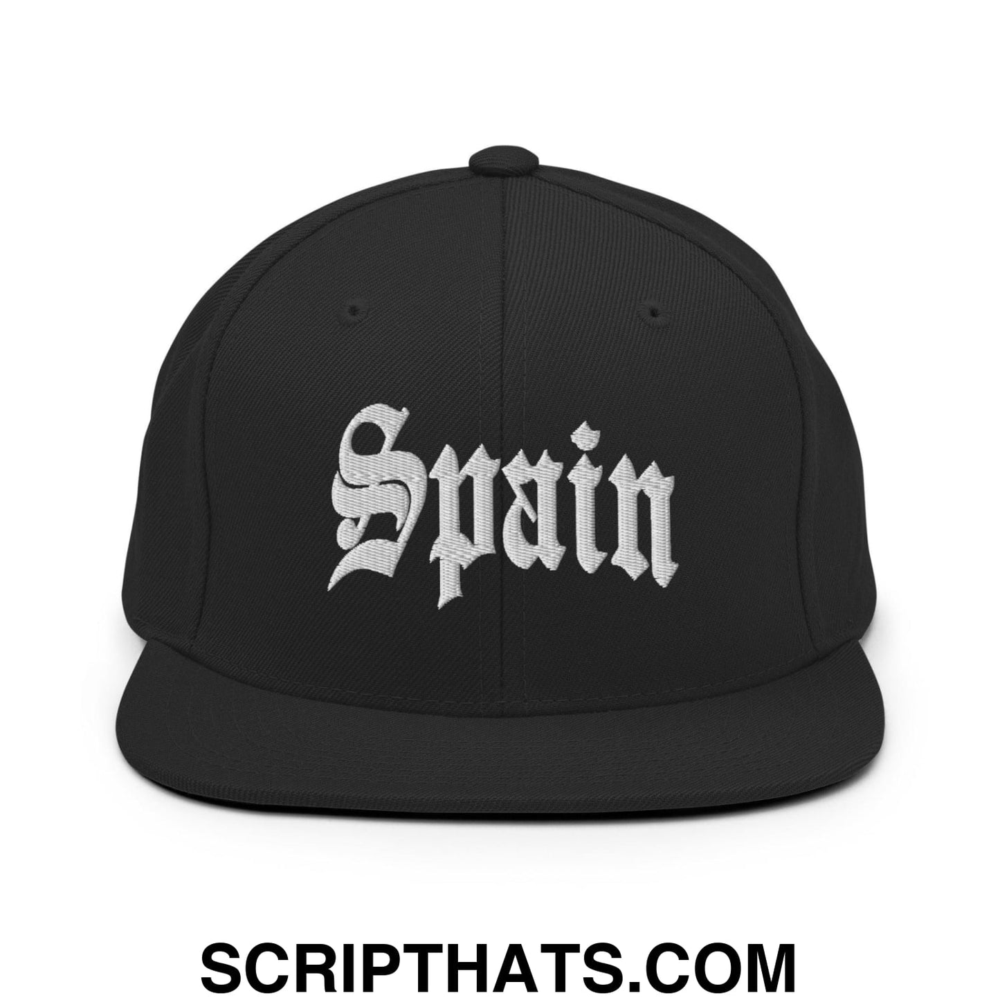 Spain Old English OG Snapback Hat Black