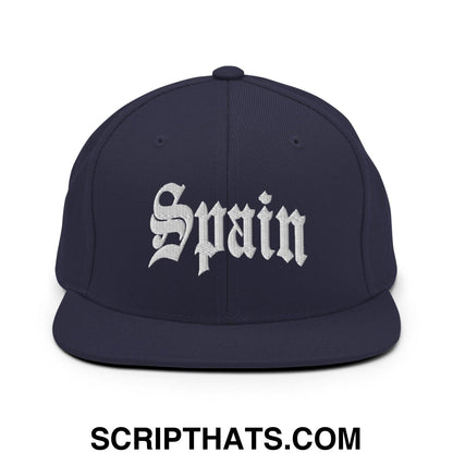 Spain Old English OG Snapback Hat Navy