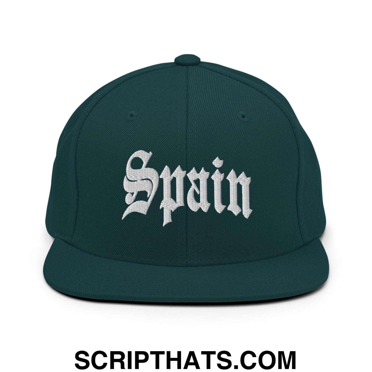 Spain Old English OG Snapback Hat Spruce