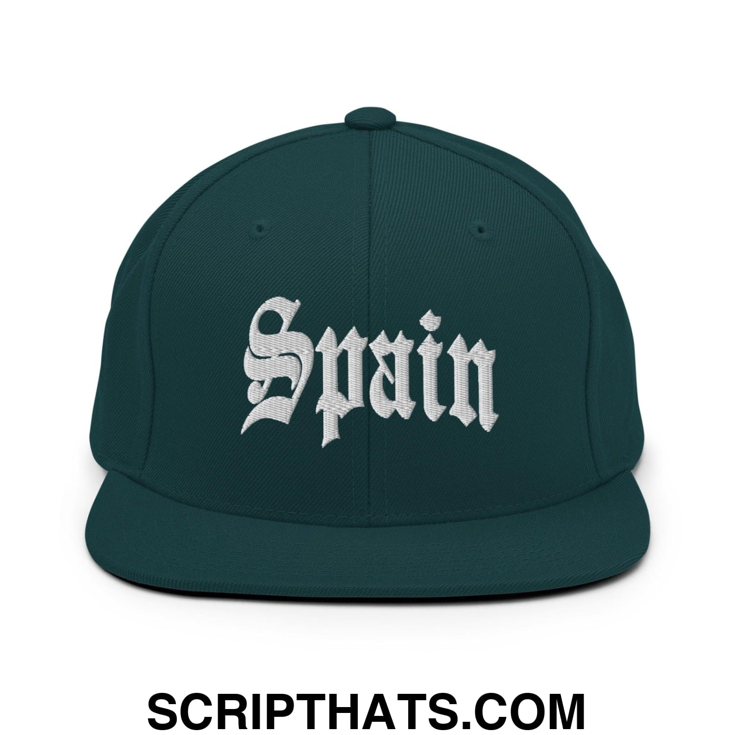 Spain Old English OG Snapback Hat Spruce