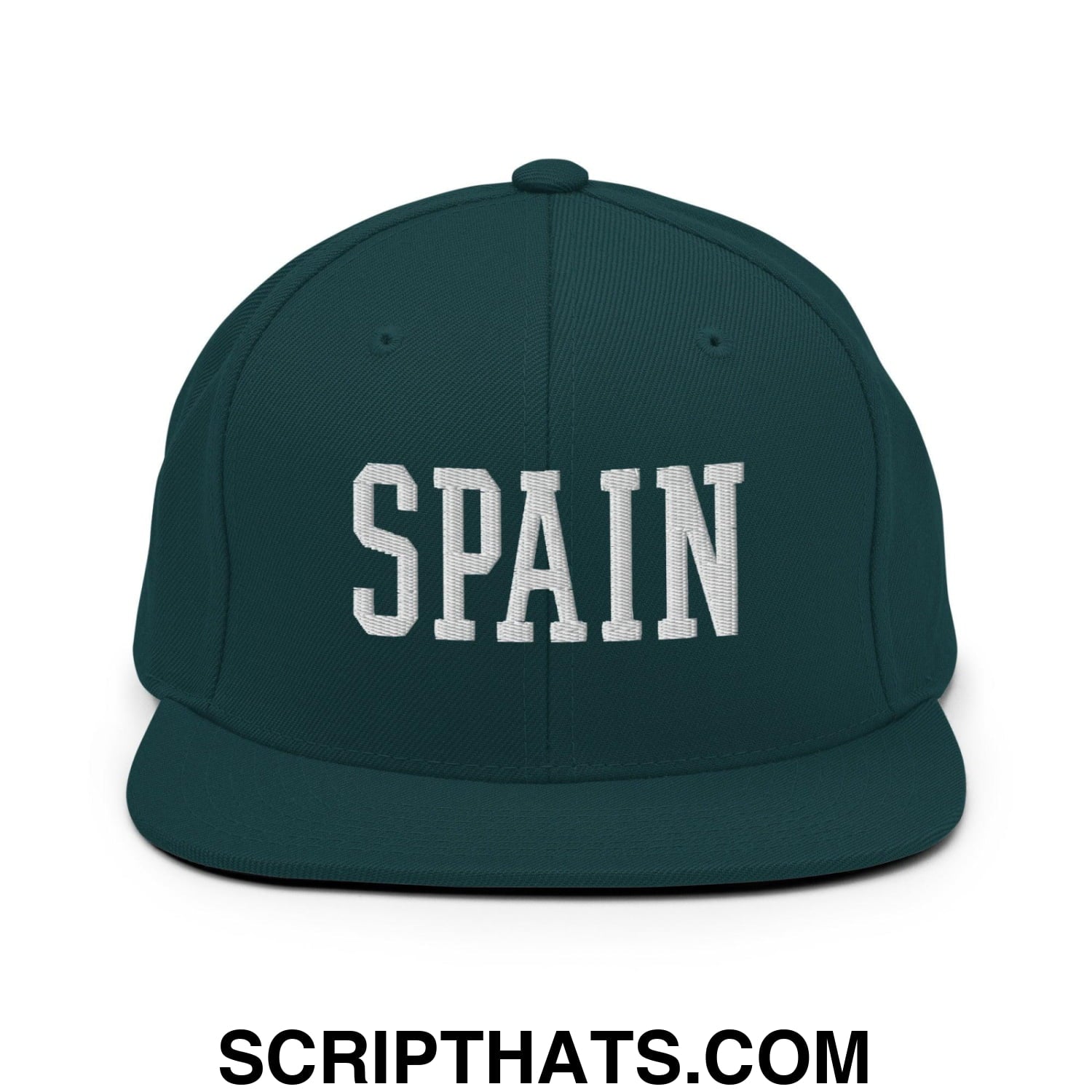 Spain Varsity Letterman Block Snapback Hat Spruce