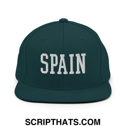 Spain Varsity Letterman Block Snapback Hat Spruce