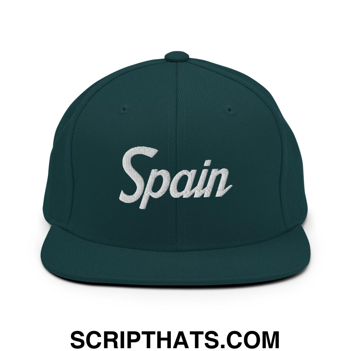 Spain Vintage Sports Script Snapback Hat Spruce