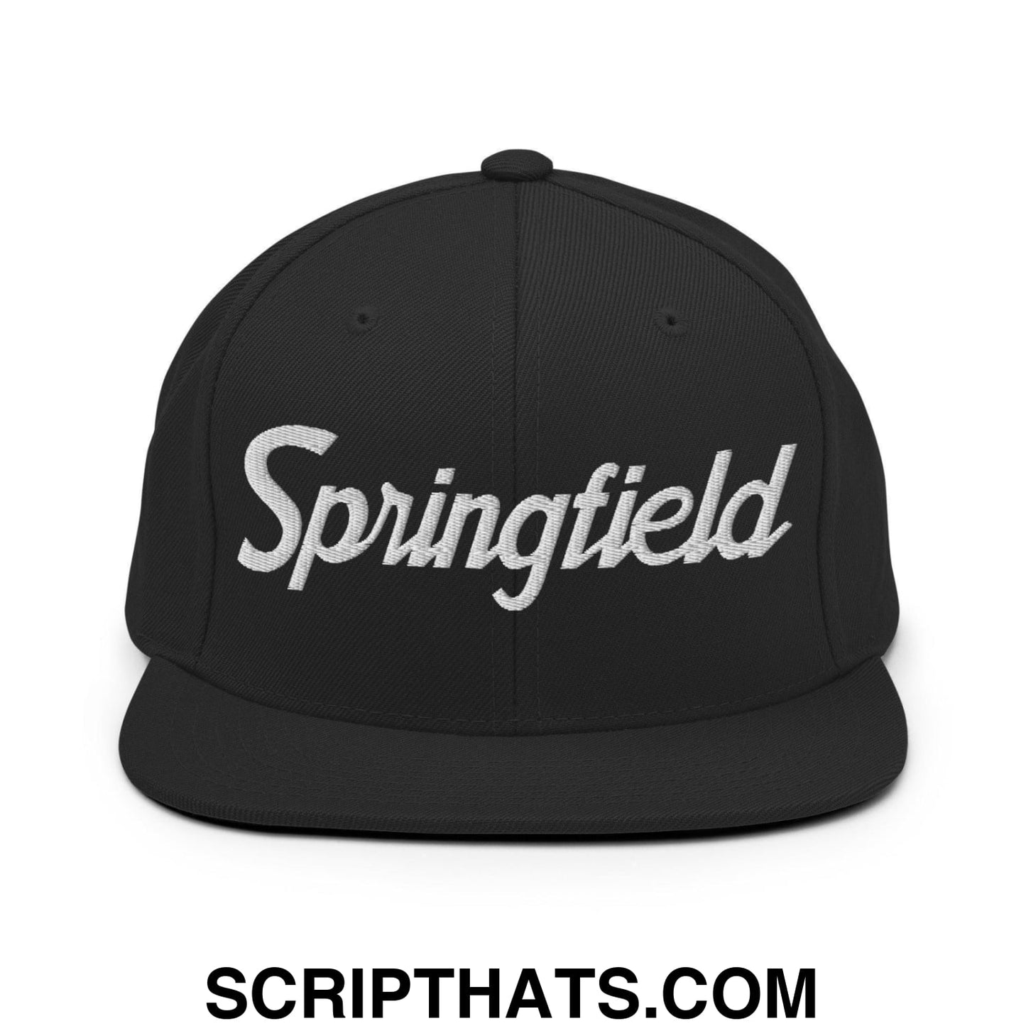 Springfield Script Snapback Hat Black