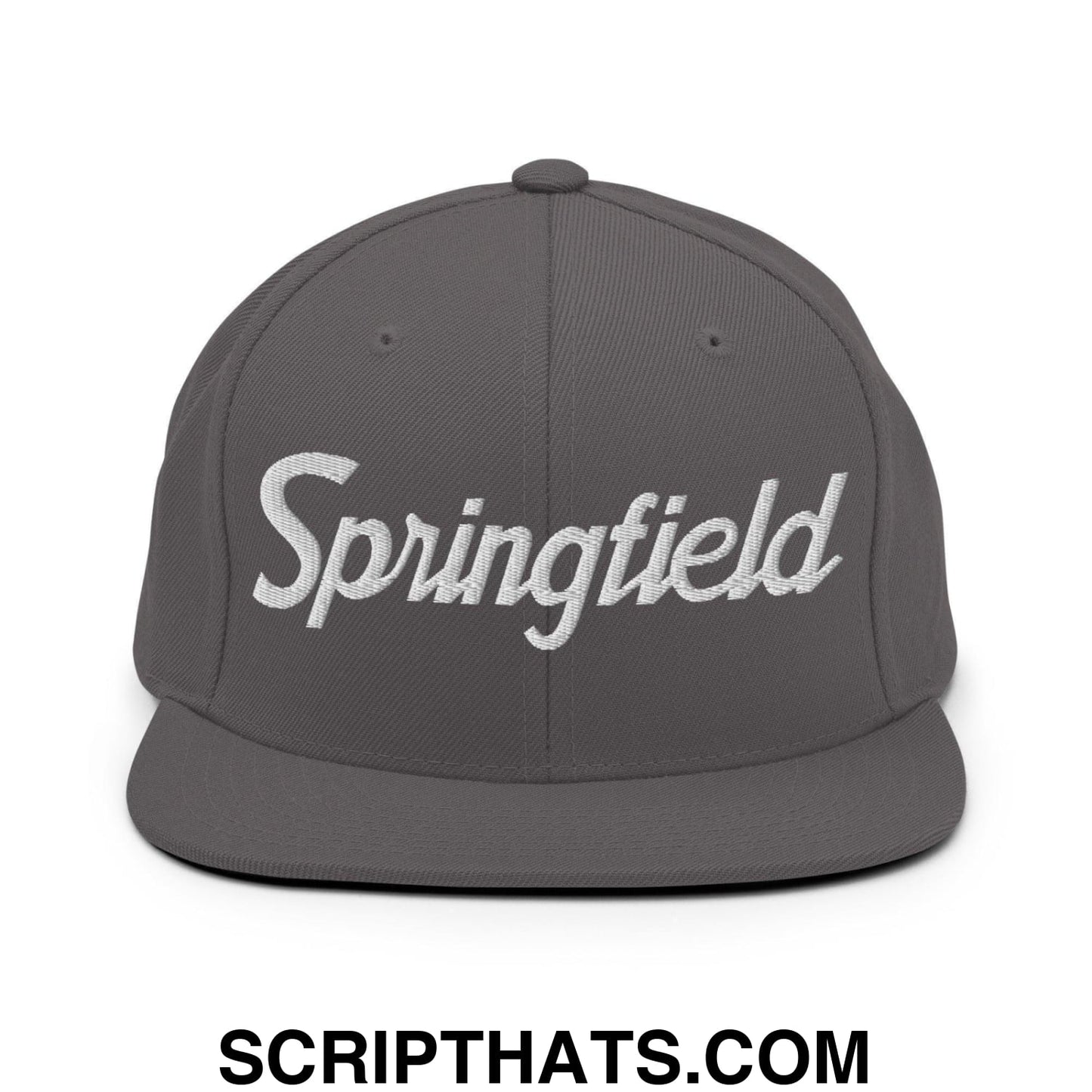 Springfield Script Snapback Hat Dark Grey