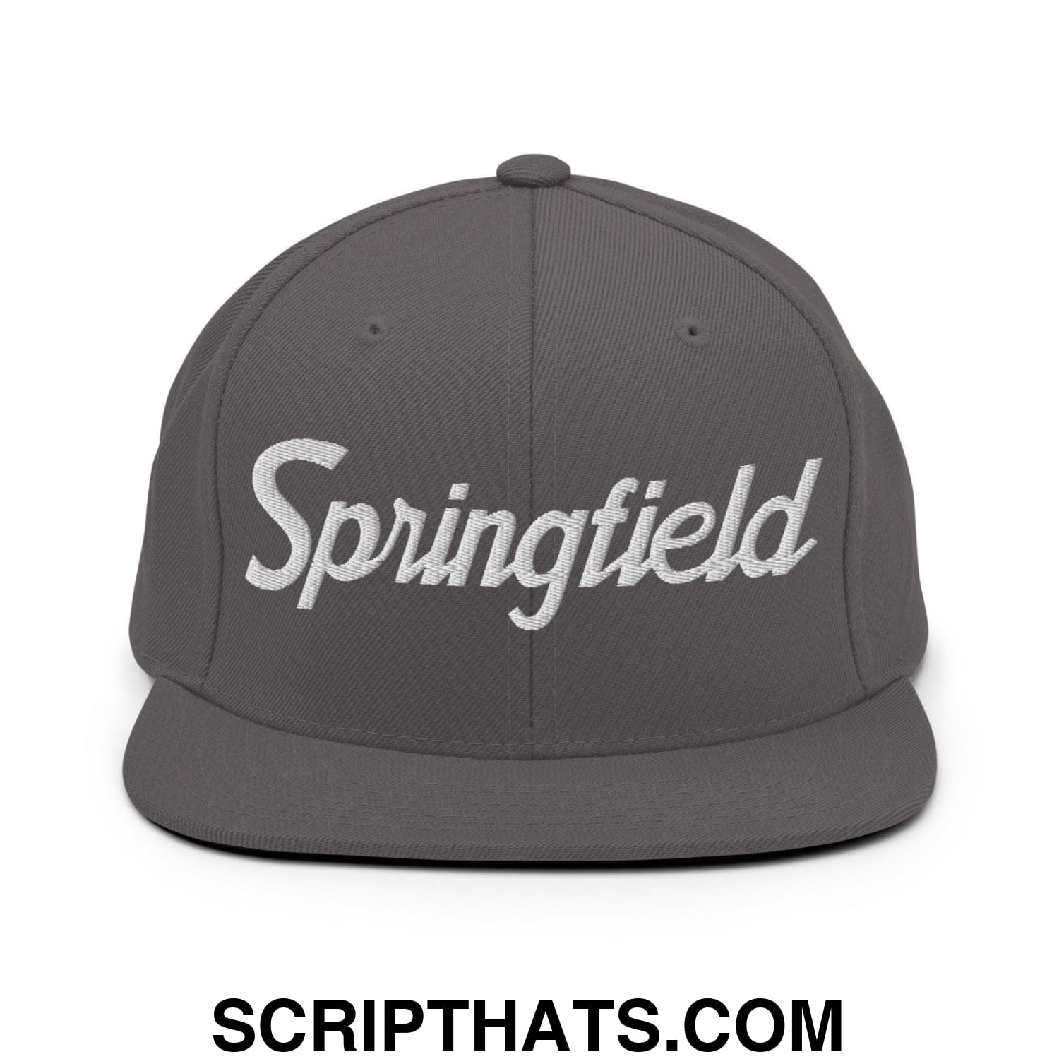 Springfield Script Snapback Hat Dark Grey
