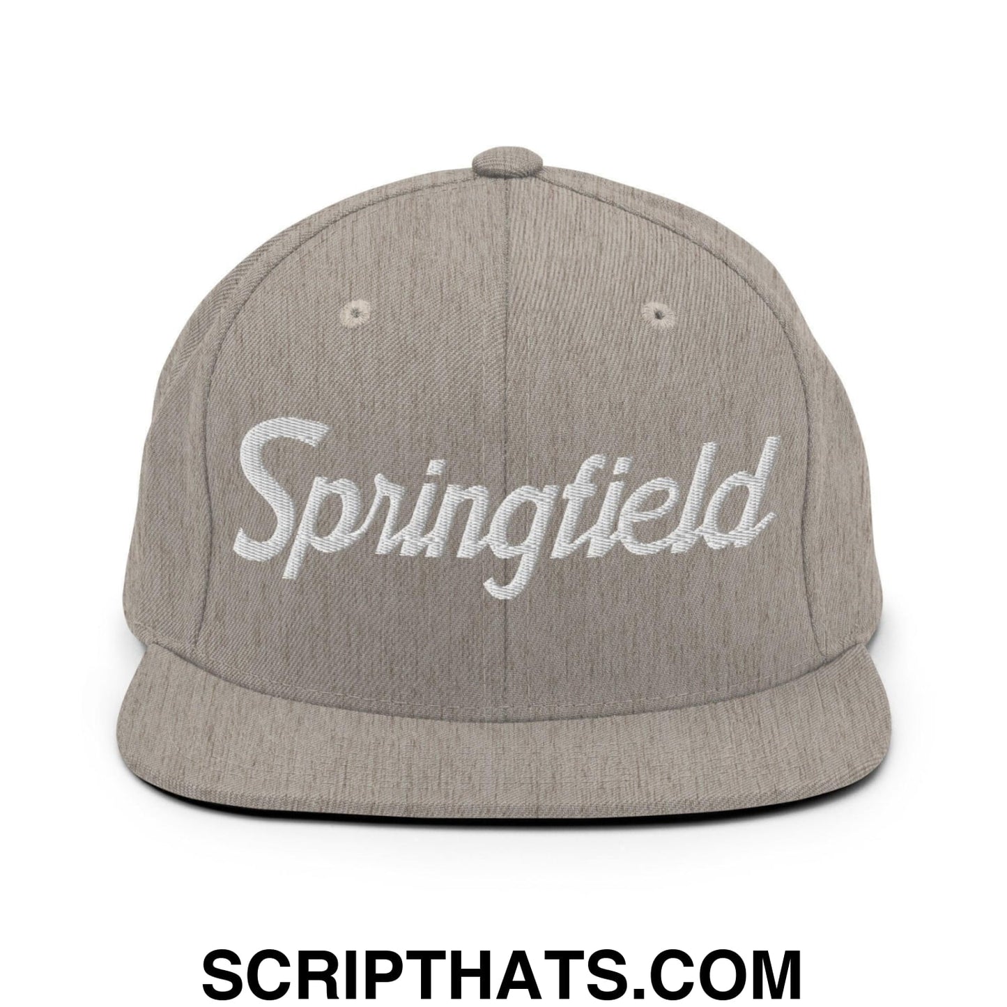 Springfield Script Snapback Hat Heather Grey