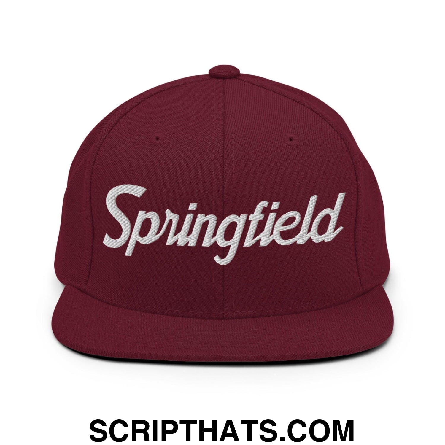 Springfield Script Snapback Hat Maroon