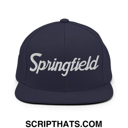 Springfield Script Snapback Hat Navy