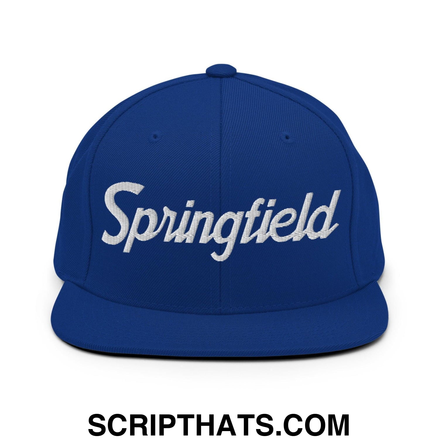 Springfield Script Snapback Hat Royal Blue
