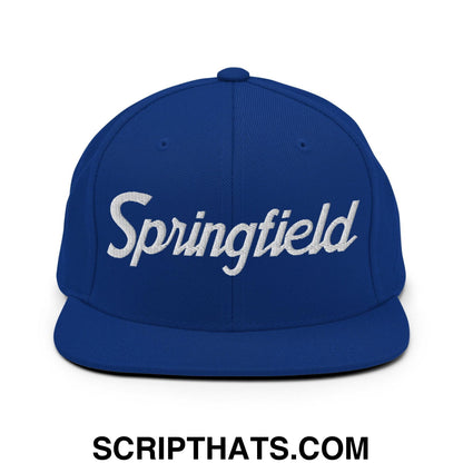 Springfield Script Snapback Hat Royal Blue