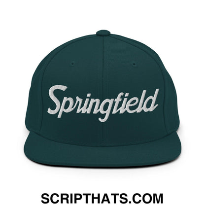 Springfield Script Snapback Hat Spruce