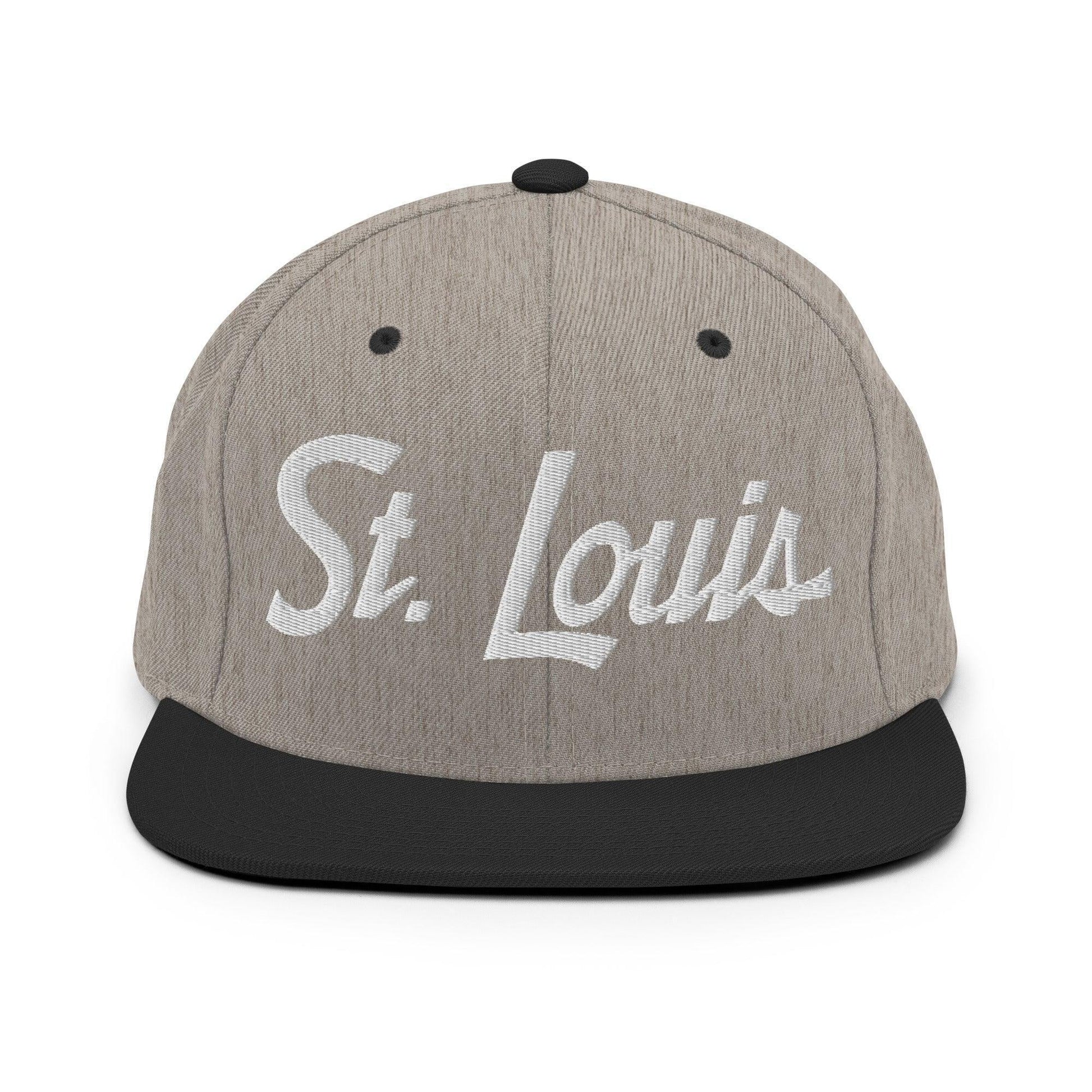 St. Louis Script Snapback Hat Heather/Black