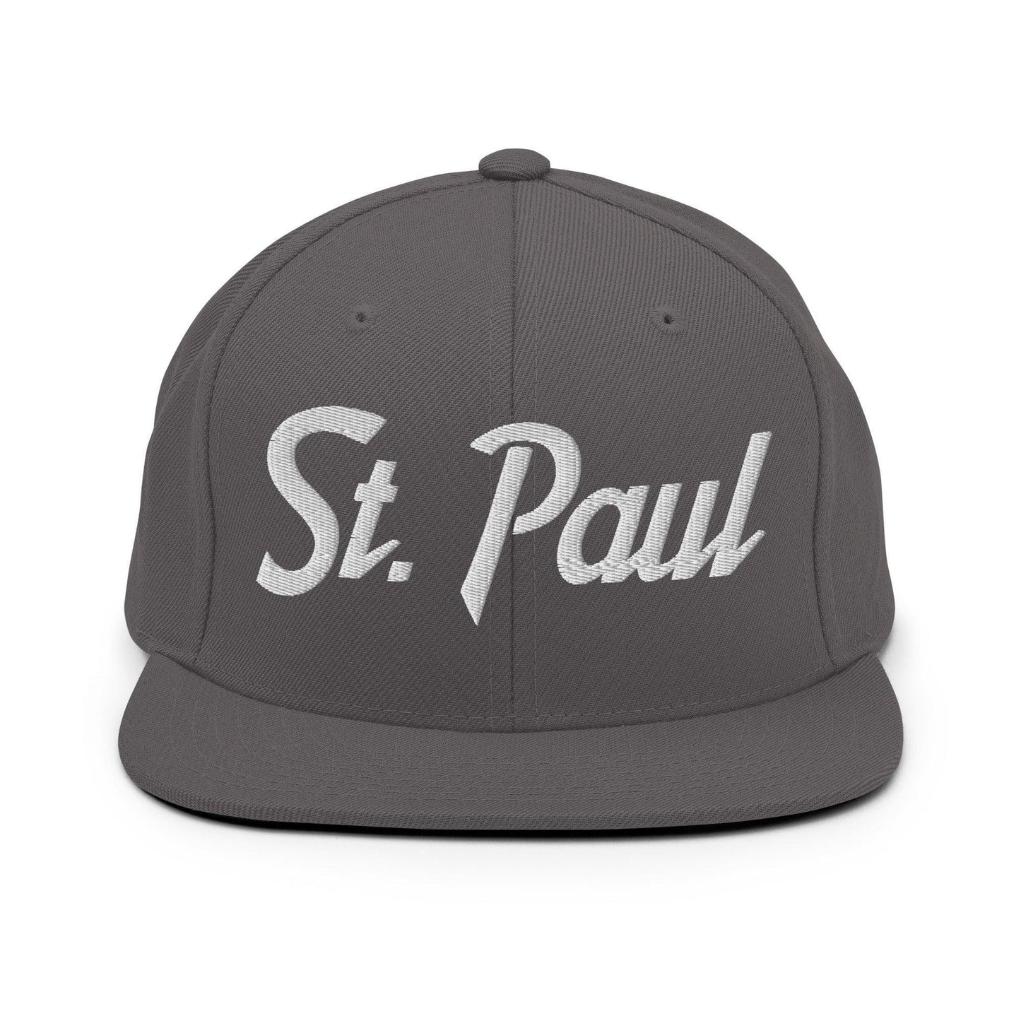 St. Paul Script Snapback Hat Dark Grey